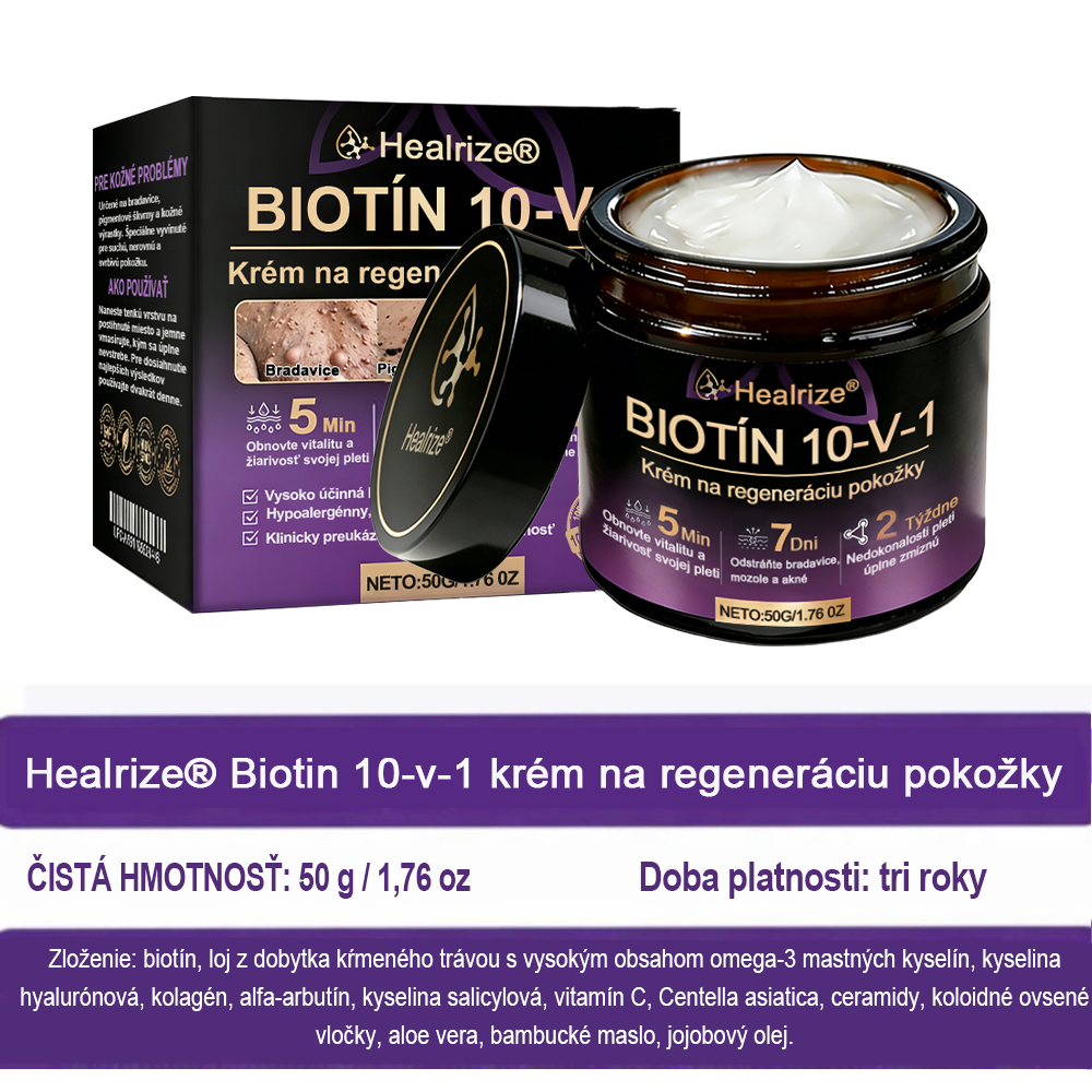 Vyrobené a dodávané na Slovensku ✨Healrize® Biotin 10-in-1 Skin Restoration Cream 🍀