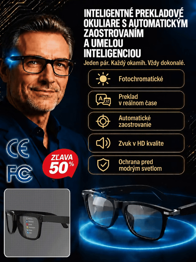 🎁👓Inteligentné okuliare so zoomom, fotochromatickými šošovkami a možnosťami prekladu v reálnom čase pomocou umelej inteligencie👓🎁