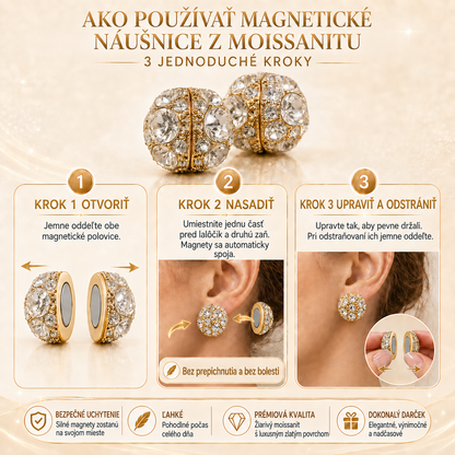 Magnetické náušnice TIMNAMY® z moissanitu na podporu lymfatickej starostlivosti: rýchle výsledky, bez potreby prepichovania uší. Špeciálna ponuka na posledný deň: 50 % zľava 💝💘1