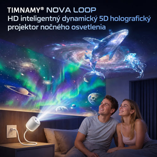 TIMNAMY® ĎALŠIA GENERÁCIA INTELIGENTNÉHO PROJEKCIE HD Inteligentný dynamický 5D holografický nočný projektor 🌟🌟5