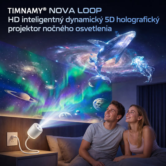TIMNAMY® ĎALŠIA GENERÁCIA INTELIGENTNÉHO PROJEKCIE HD Inteligentný dynamický 5D holografický nočný projektor 🐱🦝1