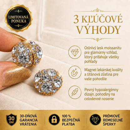 Magnetické náušnice TIMNAMY® z moissanitu na podporu lymfatickej starostlivosti: rýchle výsledky, bez potreby prepichovania uší. Špeciálna ponuka na posledný deň: 50 % zľava 💝💘1