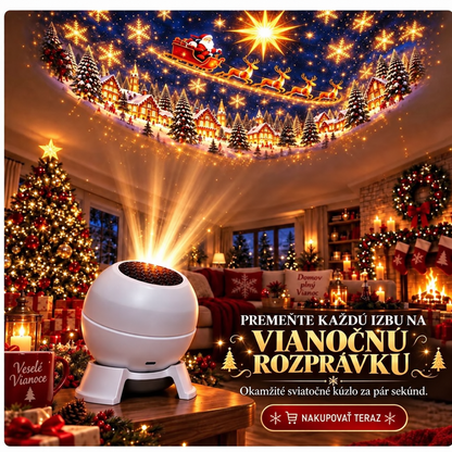 🌞2🎄 Vytvorte si vianočnú rozprávku v každej miestnosti – Slávnostné nočné svetlo s projektorom