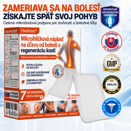 🌍✅ Oficiálny obchod SK: Healrize® Mikroihličková náplasť na úľavu od bolesti a podporu regenerácie kostí (🧑‍⚕️Pomáha zmierniť opuch, bolesť, stuhnutosť, začervenanie, pocit tepla, nepohodlie a únavu kĺbov)🧑‍⚕️🧑‍⚕️