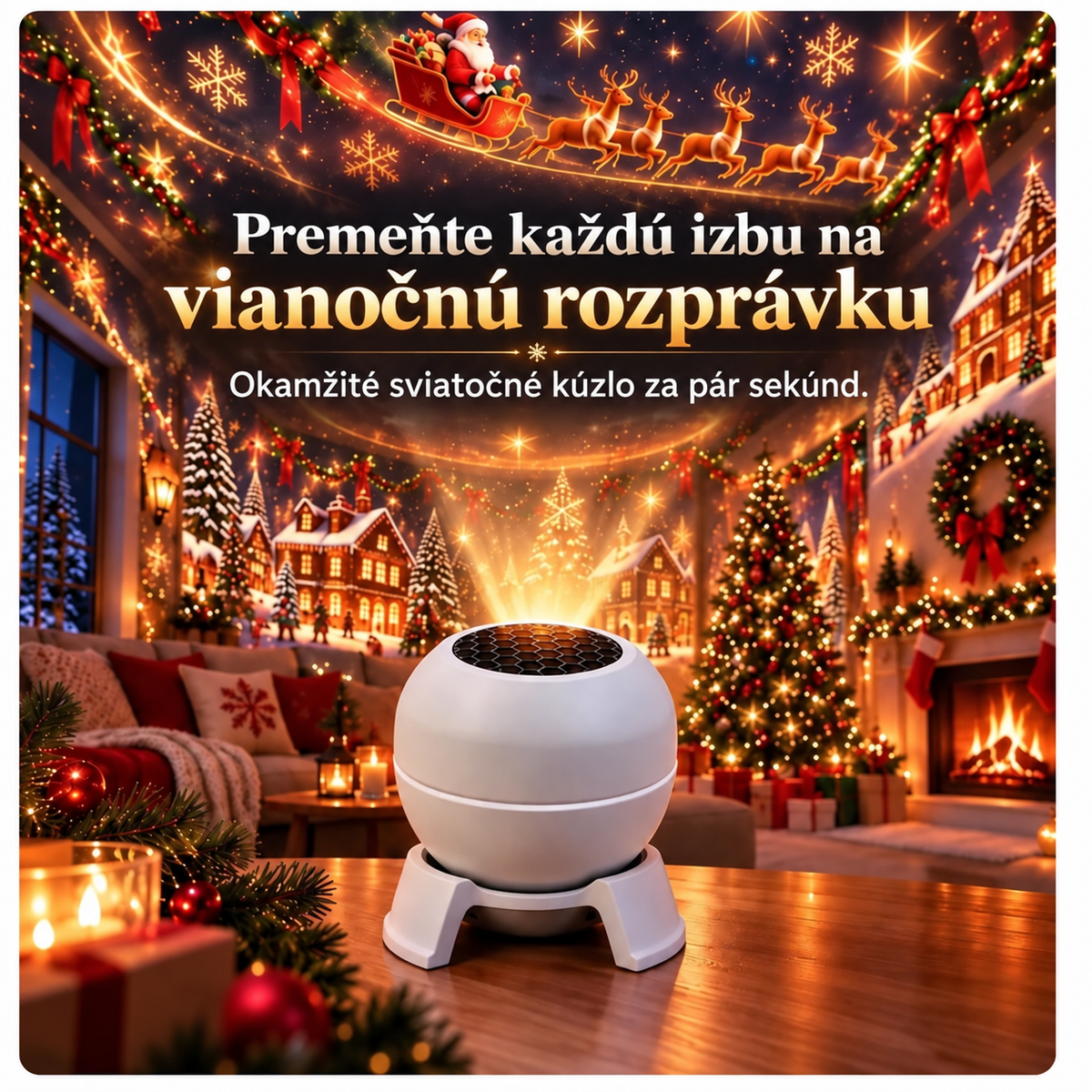 🌞2🎄 Vytvorte si vianočnú rozprávku v každej miestnosti – Slávnostné nočné svetlo s projektorom