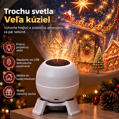 🌞2🎄 Vytvorte si vianočnú rozprávku v každej miestnosti – Slávnostné nočné svetlo s projektorom