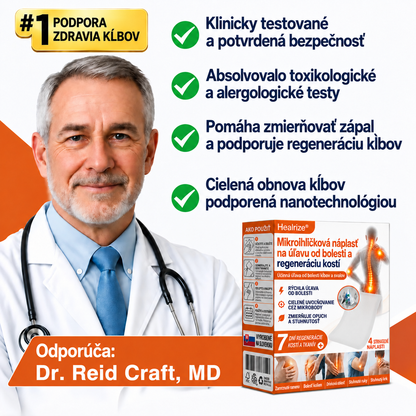 🌍✅ Oficiálny obchod SK: Healrize® Mikroihličková náplasť na úľavu od bolesti a podporu regenerácie kostí (🧑‍⚕️Pomáha zmierniť opuch, bolesť, stuhnutosť, začervenanie, pocit tepla, nepohodlie a únavu kĺbov)🧑‍⚕️🧑‍⚕️